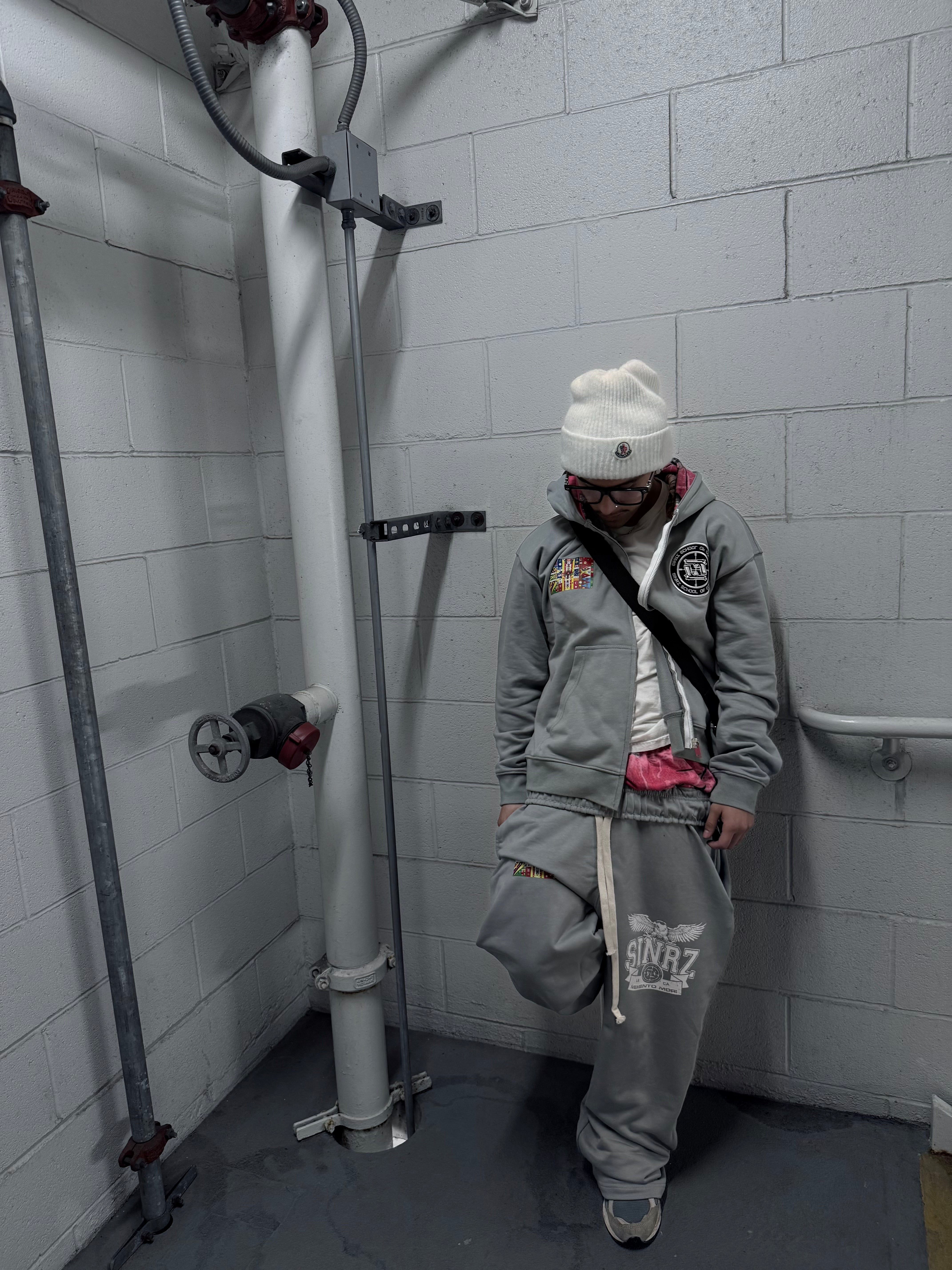 “COMBAT” ZIP-UP GREY